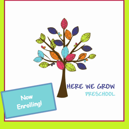 Screenshot of Here We Grow Preschool site