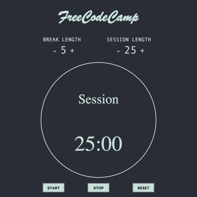 Screenshot of Pomodoro Timer